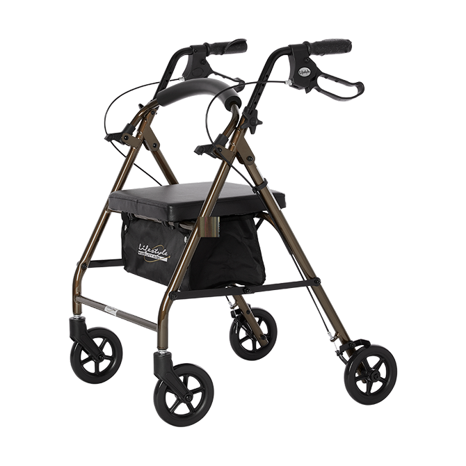 Rhythm Royal Aluminum 4 Wheel Rollator 6 300 Lbs